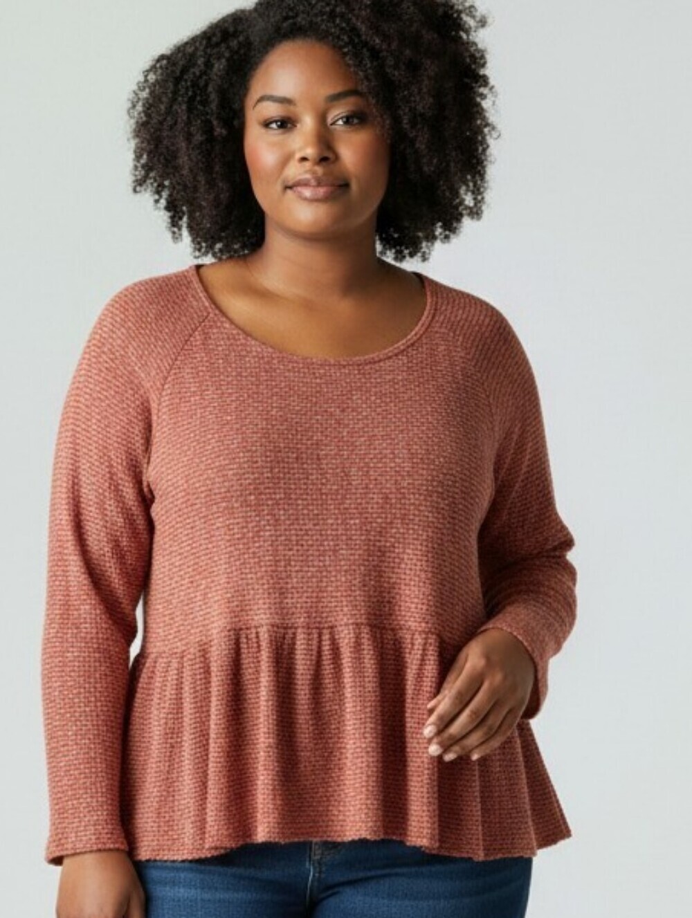 Hinge Long Sleeve Blouse (1X)